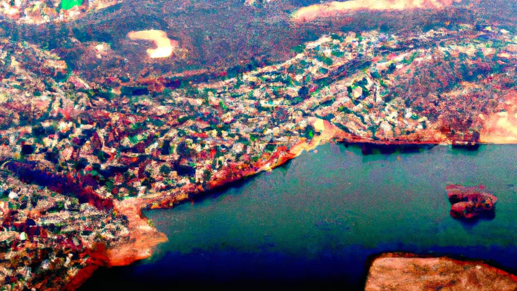 Potomac, Maryland painted from the sky