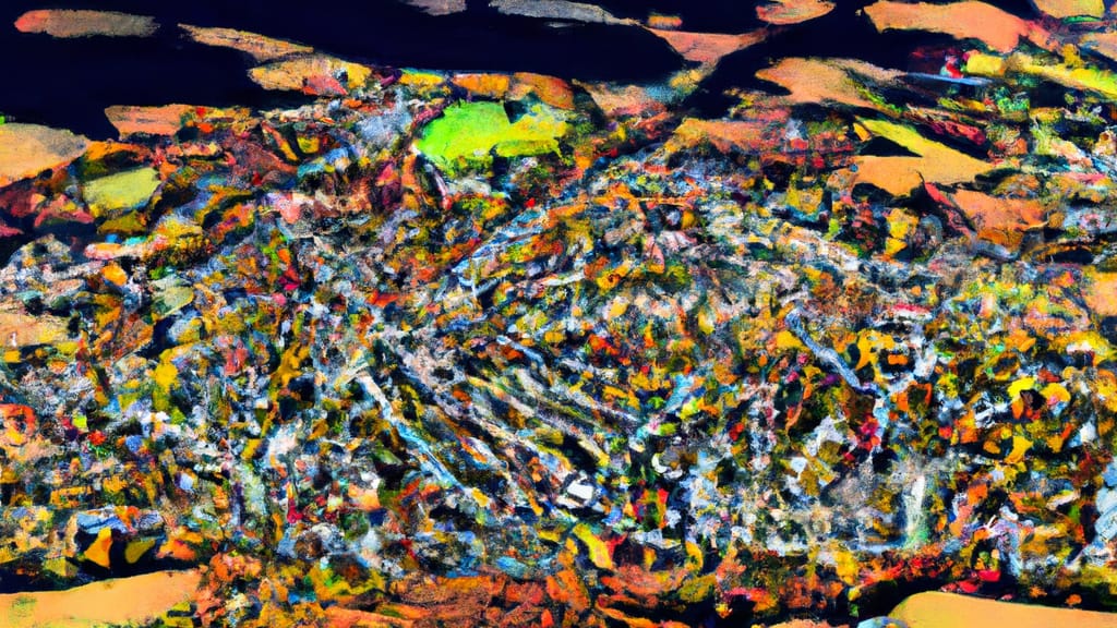 Queensbury, New York painted from the sky