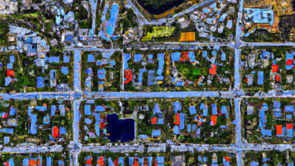 Quincy, Florida painted from the sky
