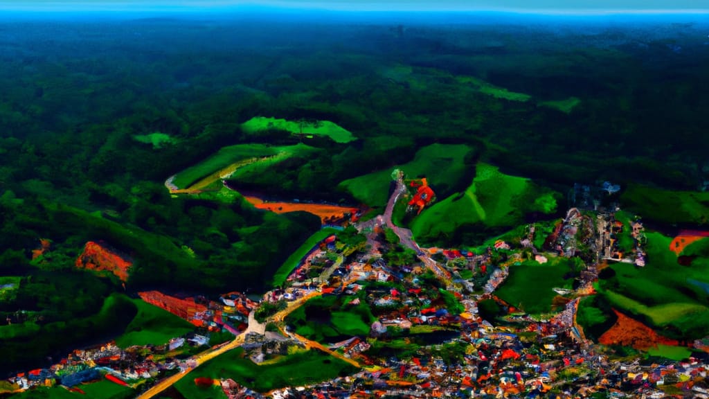 Radcliff, Kentucky painted from the sky