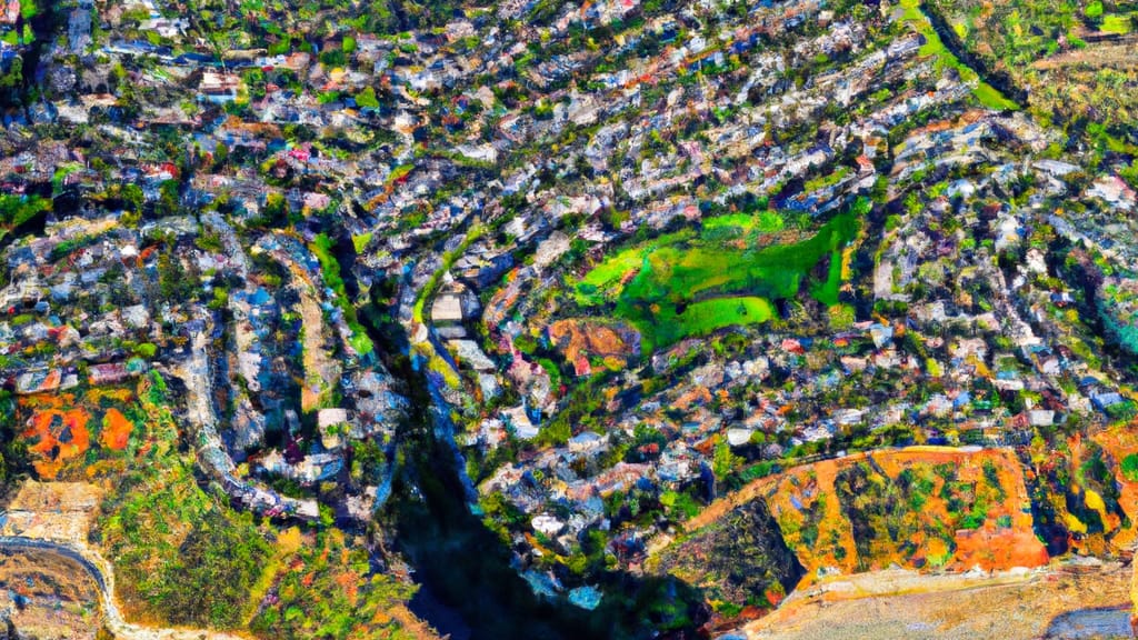 Rancho Palos Verdes, California painted from the sky