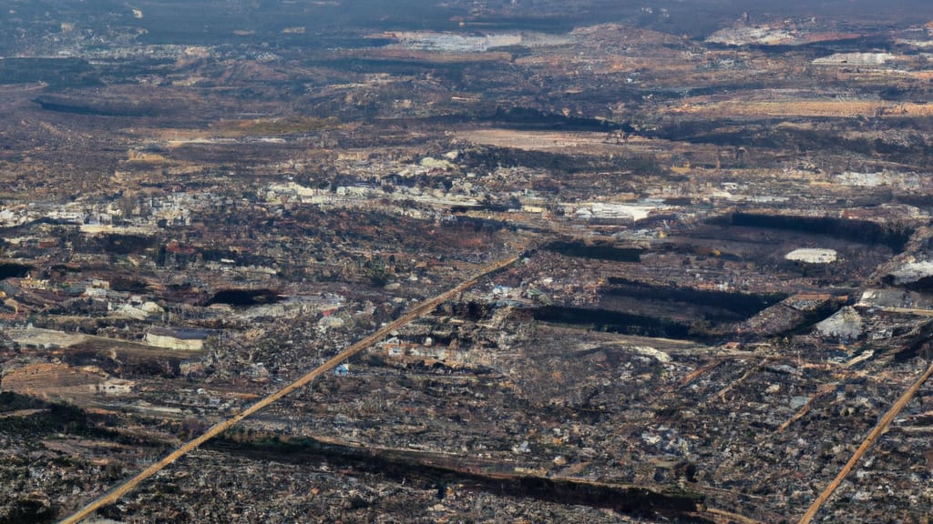 Raymondville, Texas painted from the sky