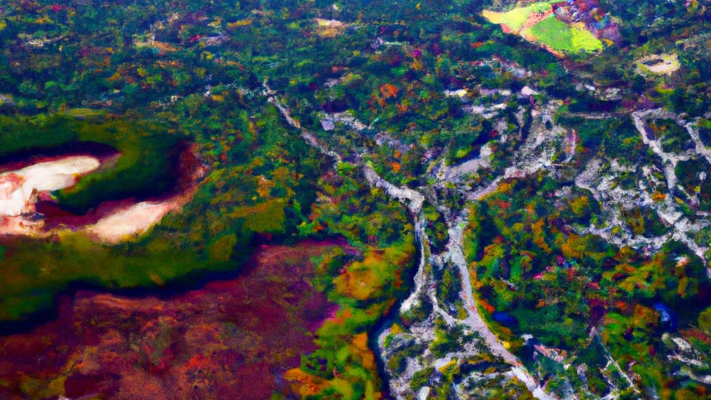 Raynham, Massachusetts painted from the sky