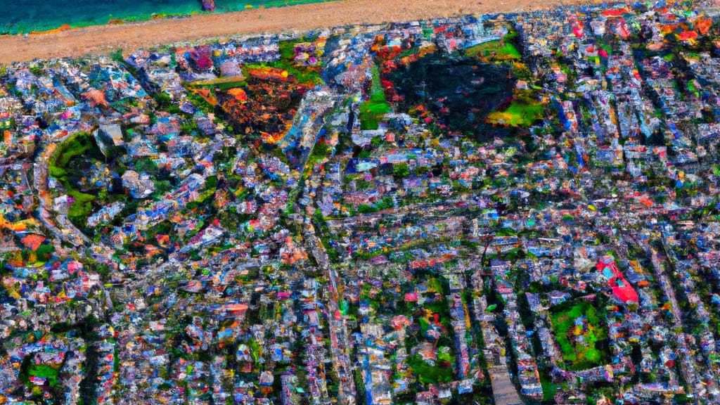 Rehoboth, Massachusetts painted from the sky