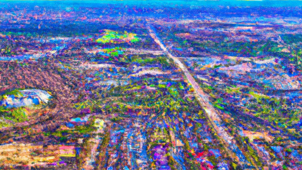 Richardson, Texas painted from the sky
