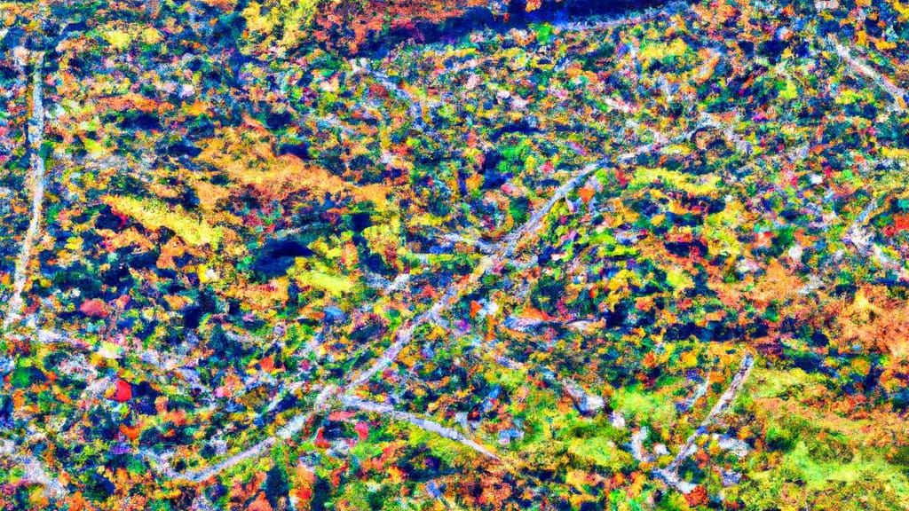 Ridge, New York painted from the sky