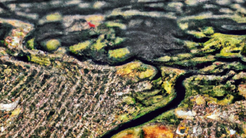 Riverside, New Jersey painted from the sky