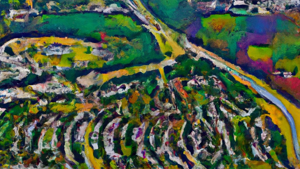 Rockville, Maryland painted from the sky