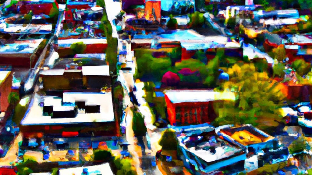 Rome, Georgia painted from the sky