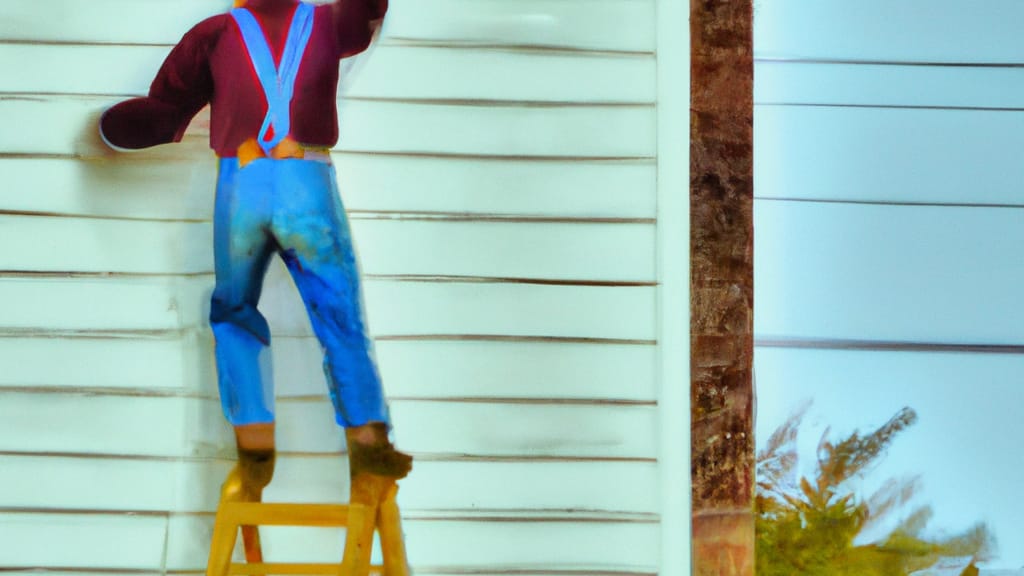 Man climbing ladder on Alice, Texas home to replace roof