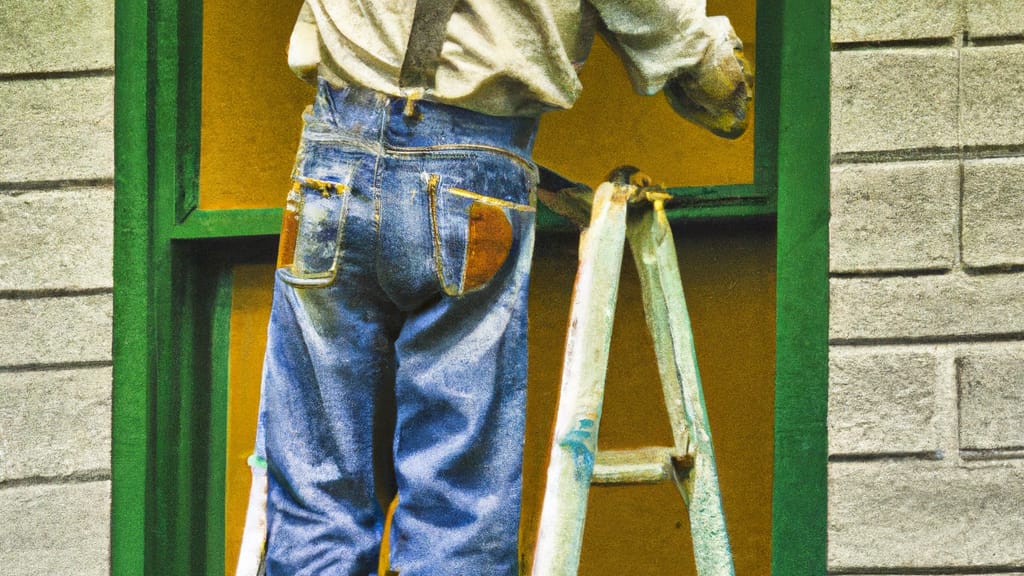 Man climbing ladder on Bowling Green, Ohio home to replace roof