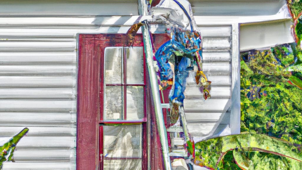 Man climbing ladder on Daphne, Alabama home to replace roof