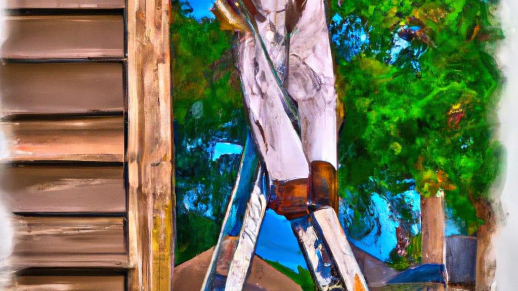 Man climbing ladder on Gretna, Louisiana home to replace roof