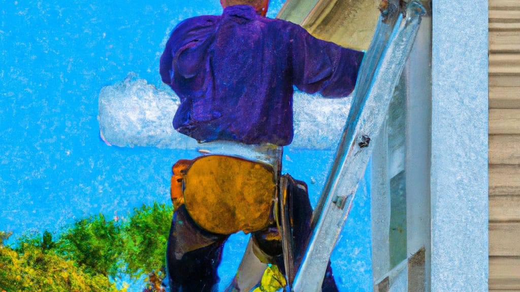 Man climbing ladder on Jupiter, Florida home to replace roof