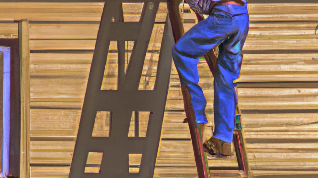 Man climbing ladder on Los Fresnos, Texas home to replace roof