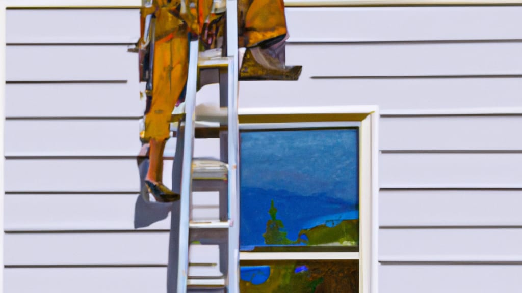 Man climbing ladder on Payette, Idaho home to replace roof