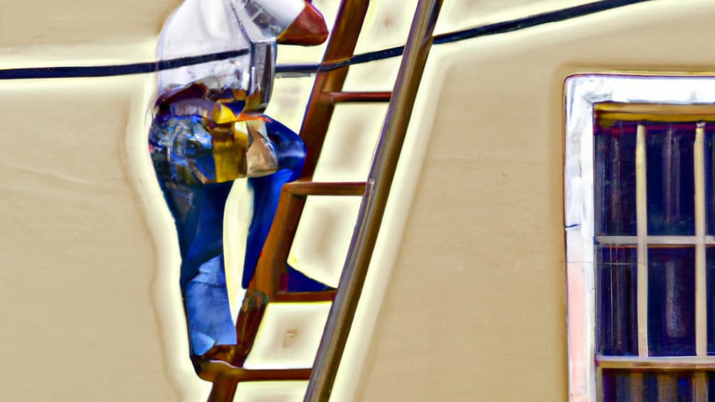 Man climbing ladder on San Juan, Texas home to replace roof