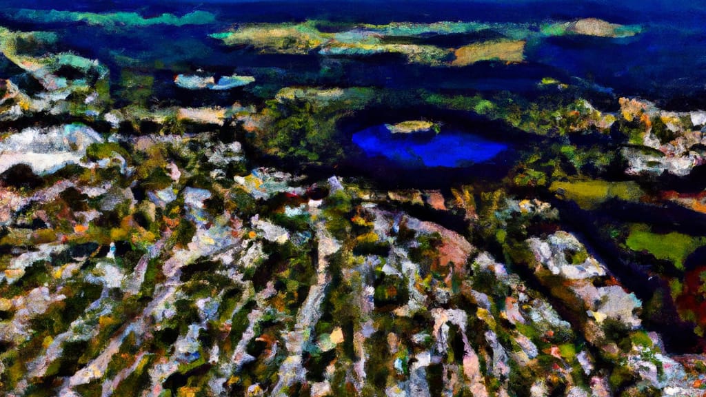 Saint Cloud, Florida painted from the sky