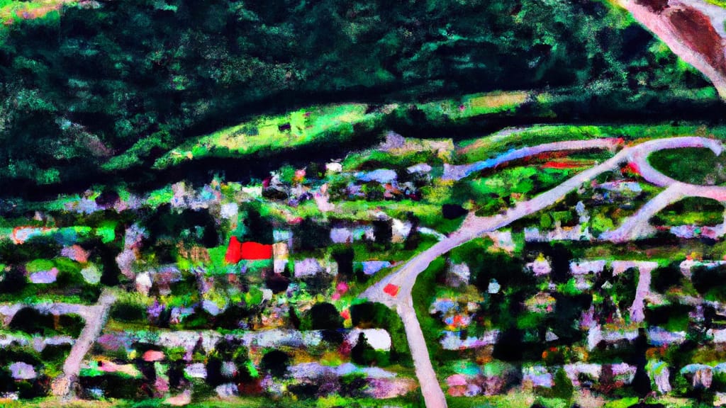 Saint Thomas, Pennsylvania painted from the sky