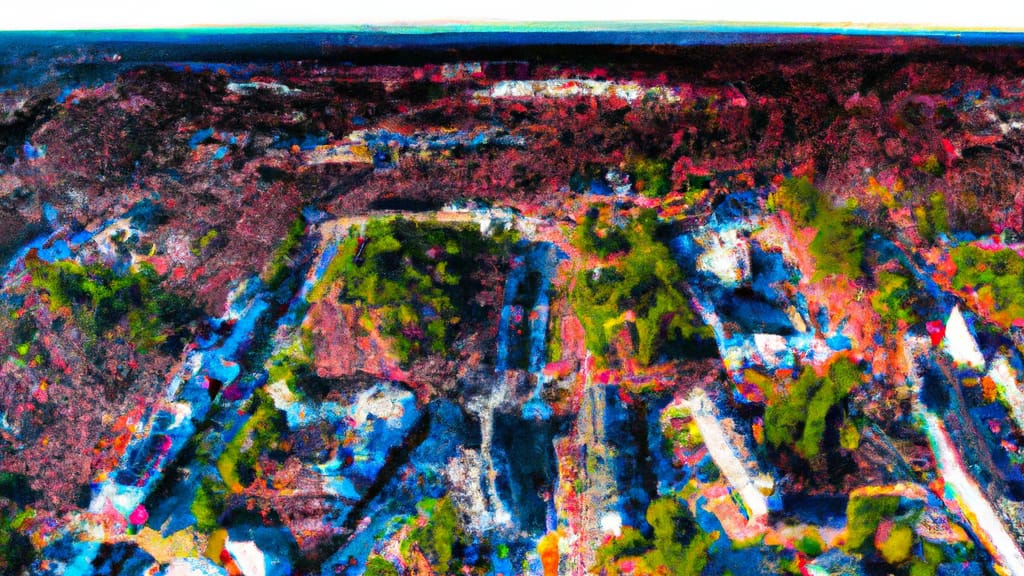 Salisbury, Massachusetts painted from the sky