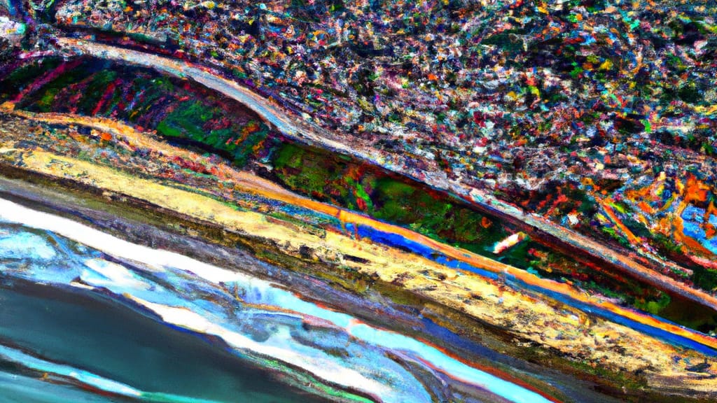 San Clemente, California painted from the sky