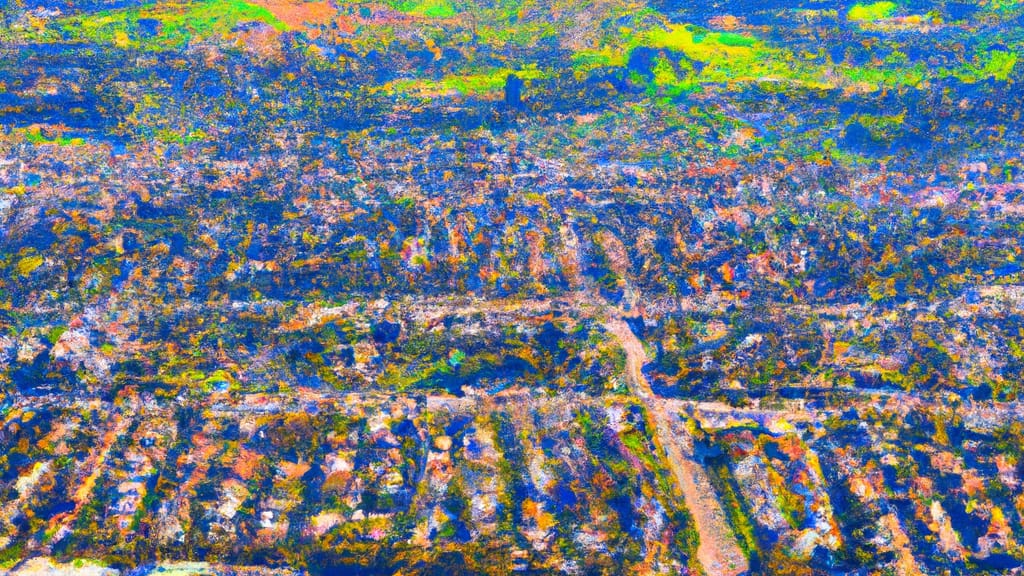 San Ramon, California painted from the sky