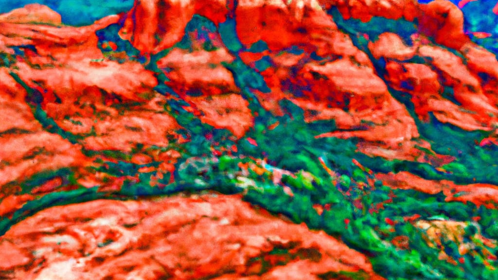 Sedona, Arizona painted from the sky