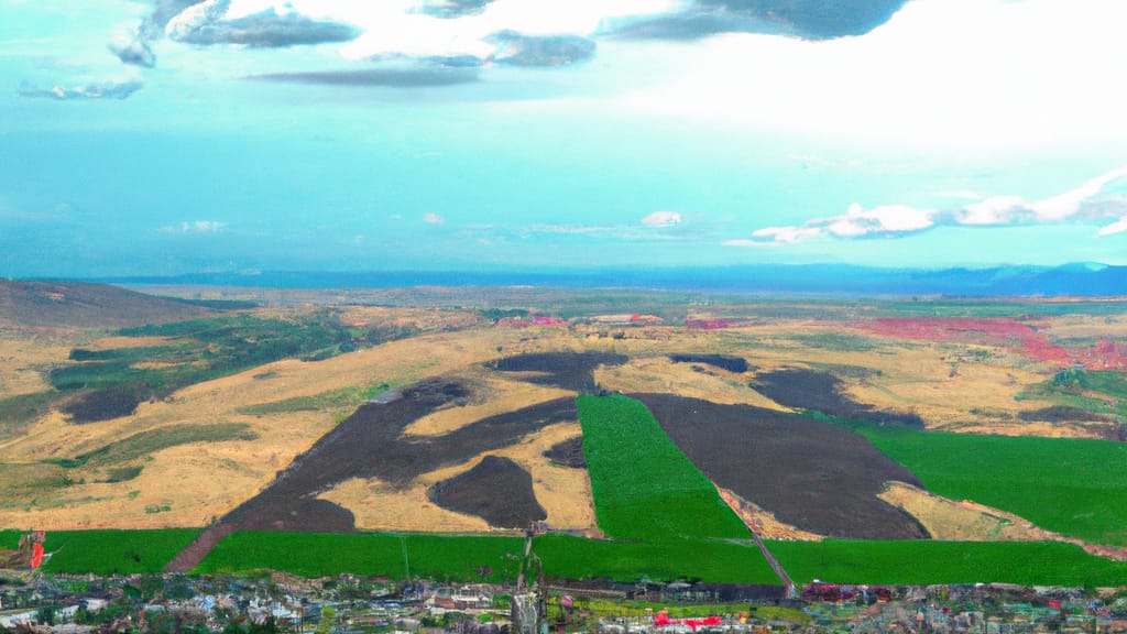 Selah, Washington painted from the sky