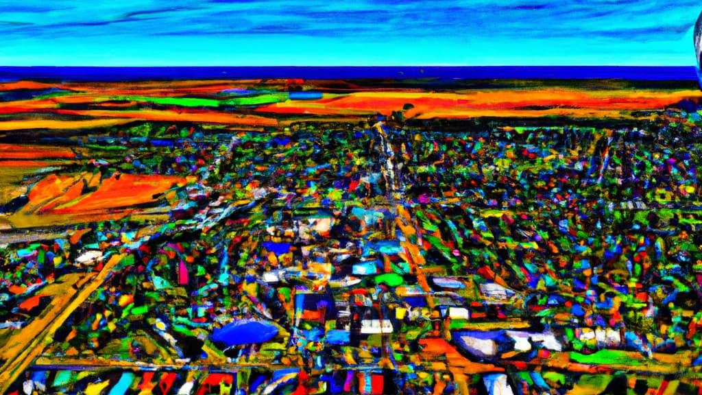 Seminole, Oklahoma painted from the sky
