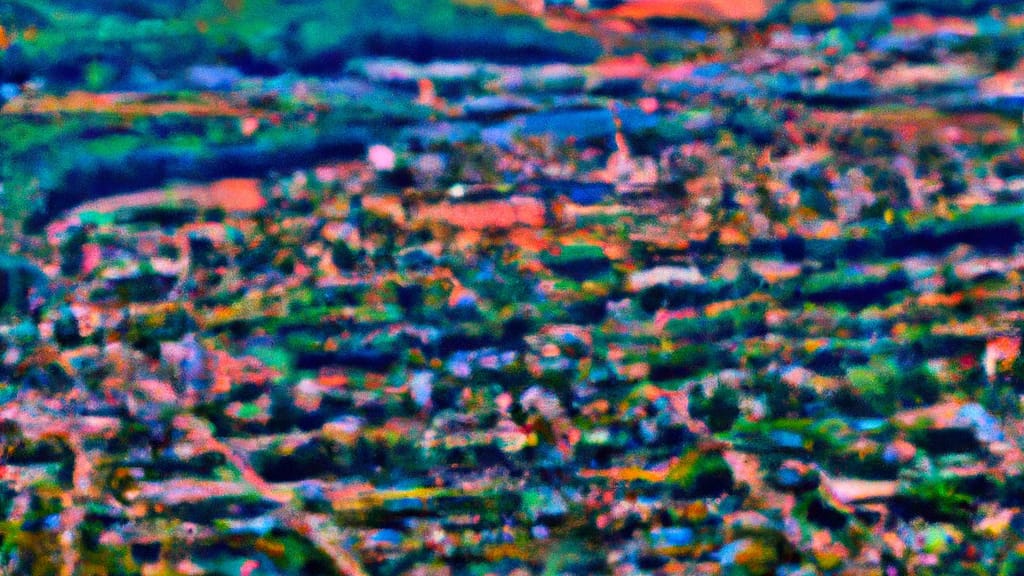 Sevierville, Tennessee painted from the sky