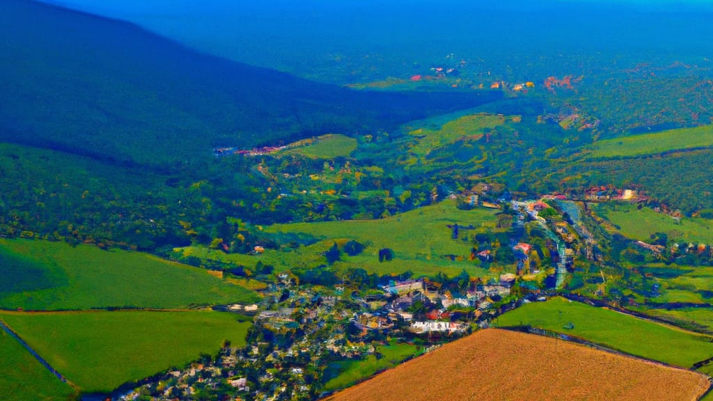 Shenandoah, Pennsylvania painted from the sky