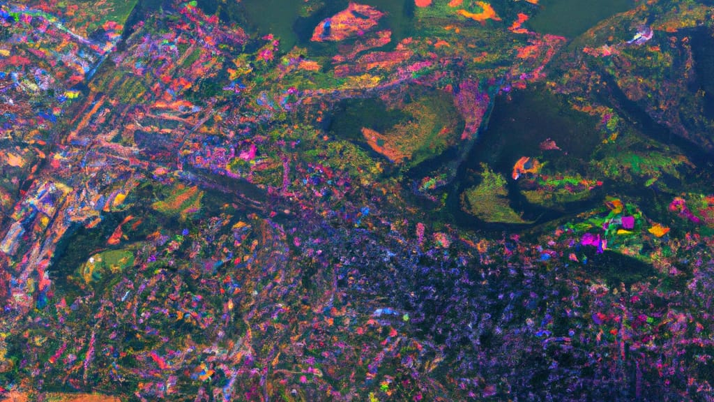 Shippensburg, Pennsylvania painted from the sky
