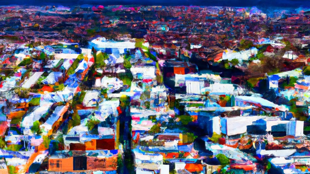 Silver Spring, Maryland painted from the sky