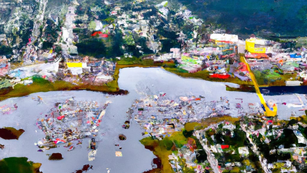 Sitka, Alaska painted from the sky