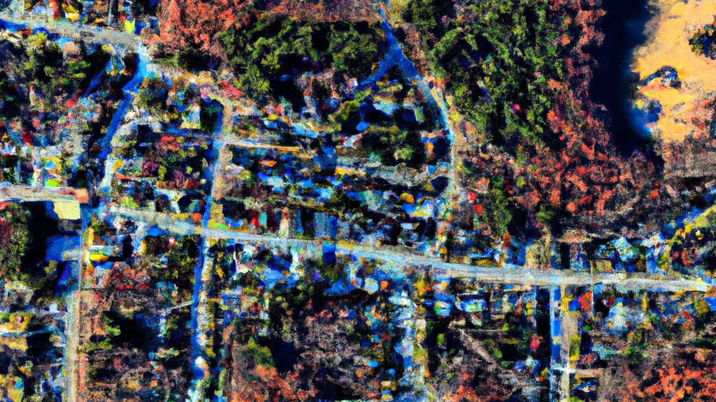 Southborough, Massachusetts painted from the sky