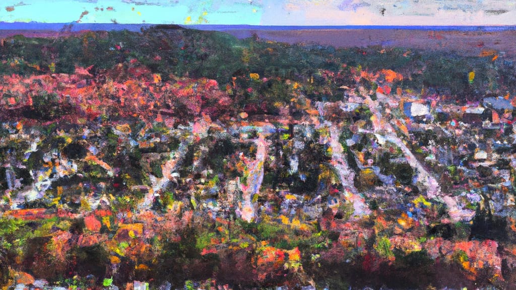 Southwick, Massachusetts painted from the sky