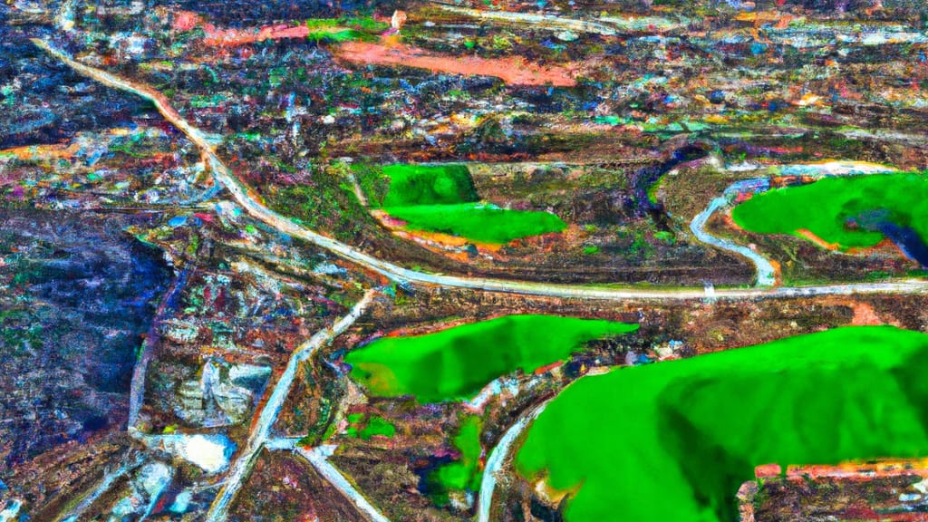 Spring Hill, Tennessee painted from the sky
