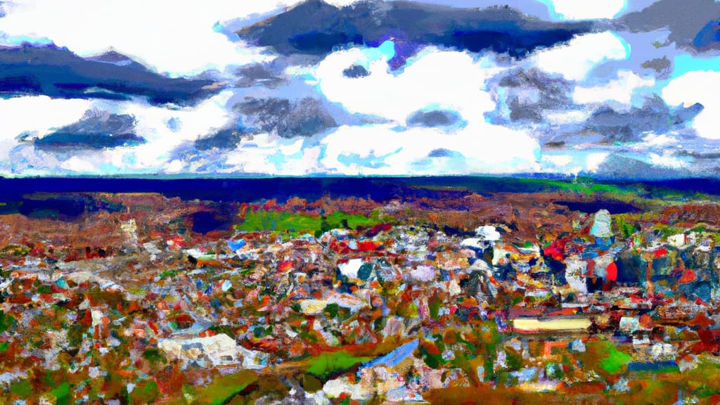 Springfield, Massachusetts painted from the sky