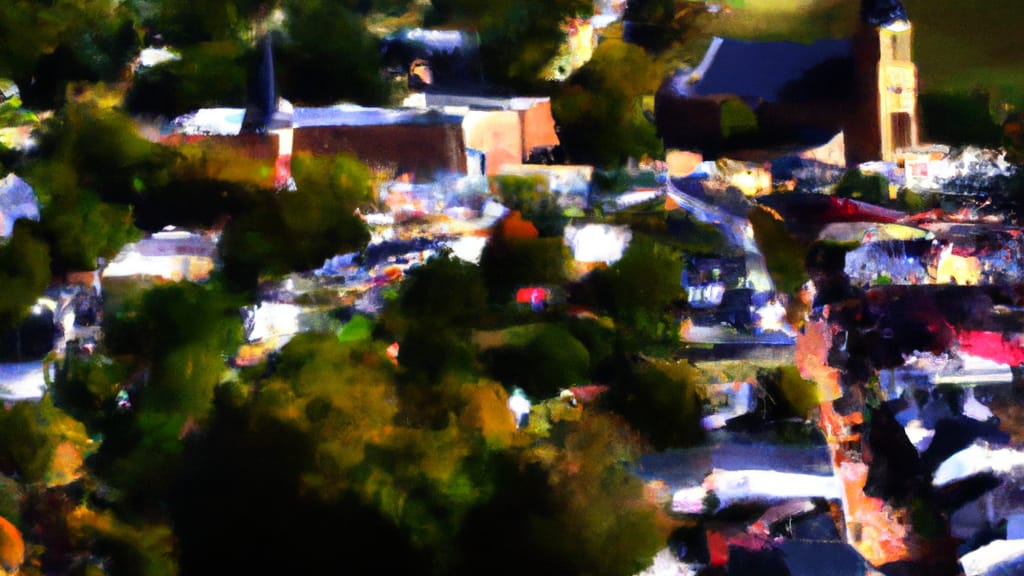 Statesville, North Carolina painted from the sky
