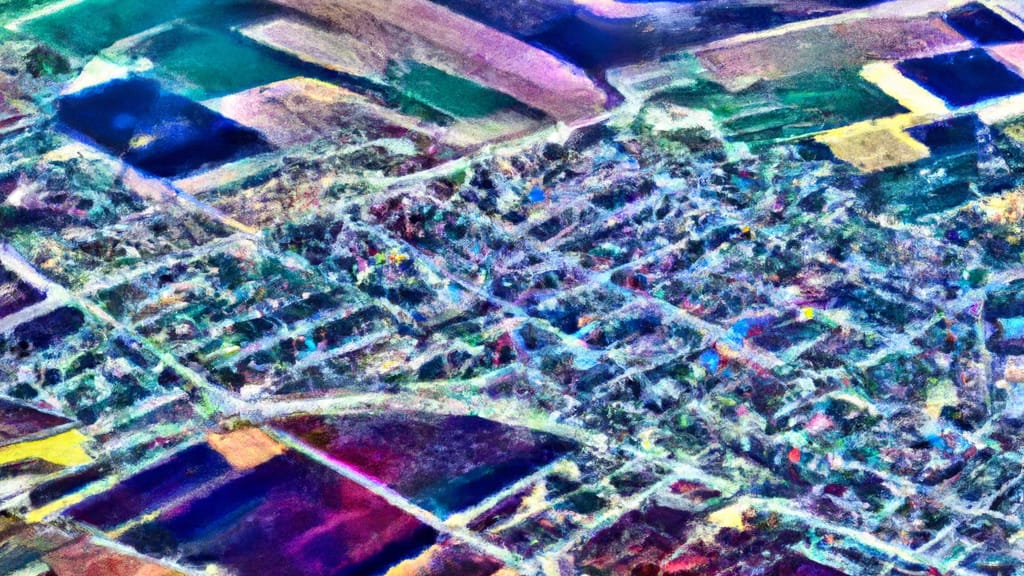 Sterling, Illinois painted from the sky