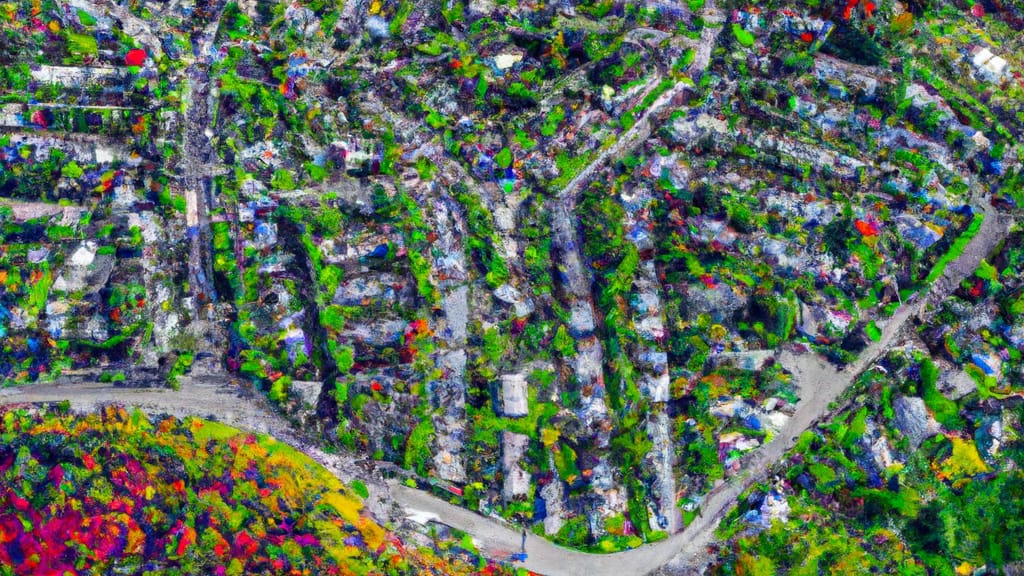 Stow, Massachusetts painted from the sky