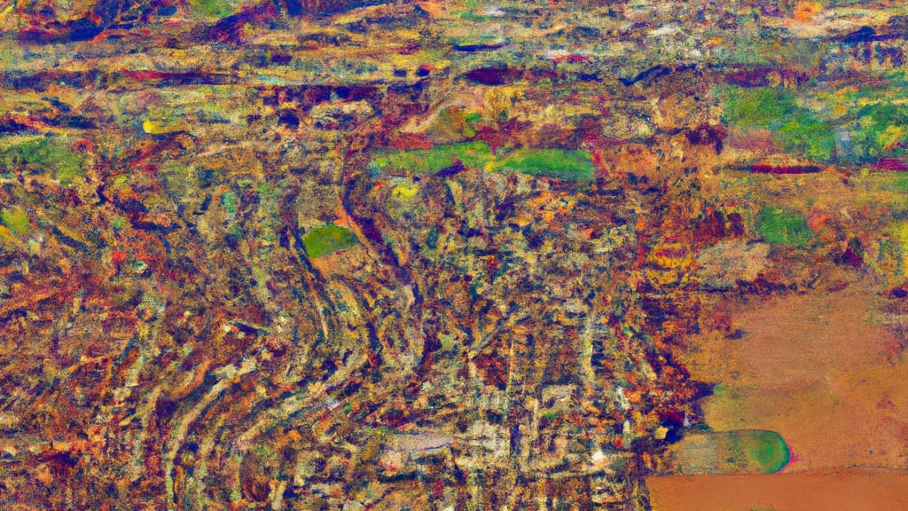 Suisun City, California painted from the sky