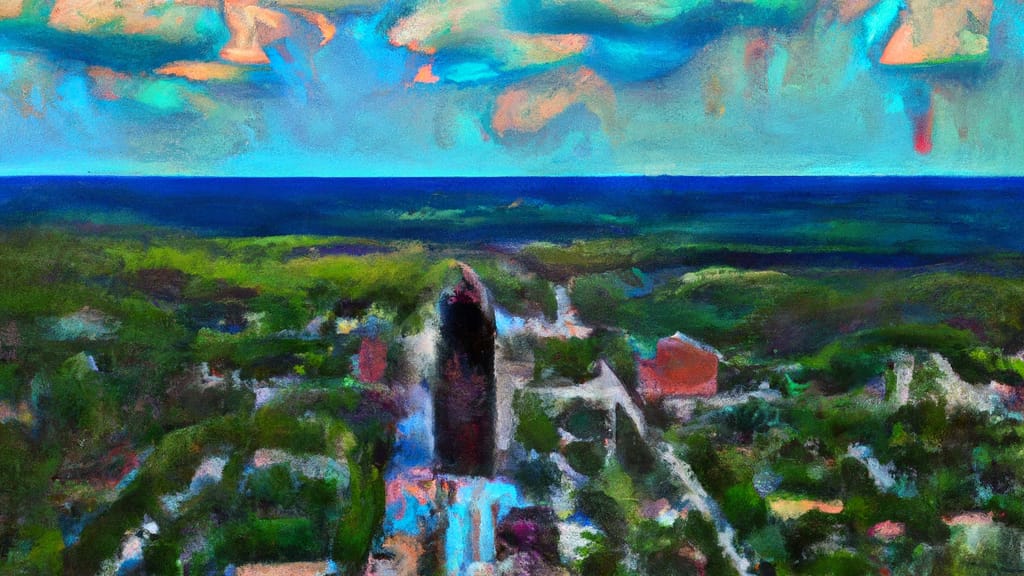 Tallahassee, Florida painted from the sky