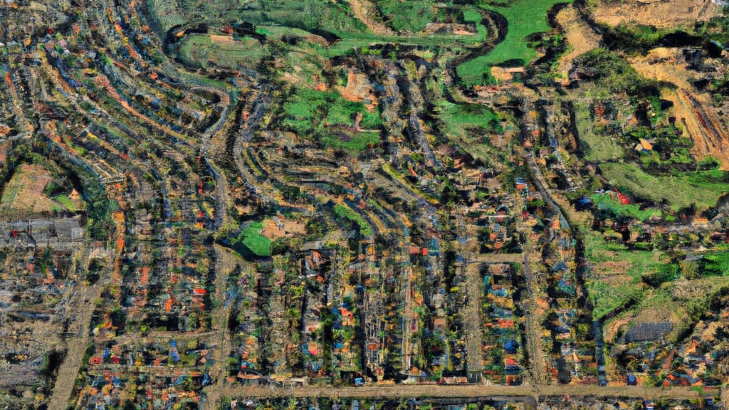 Temple City, California painted from the sky