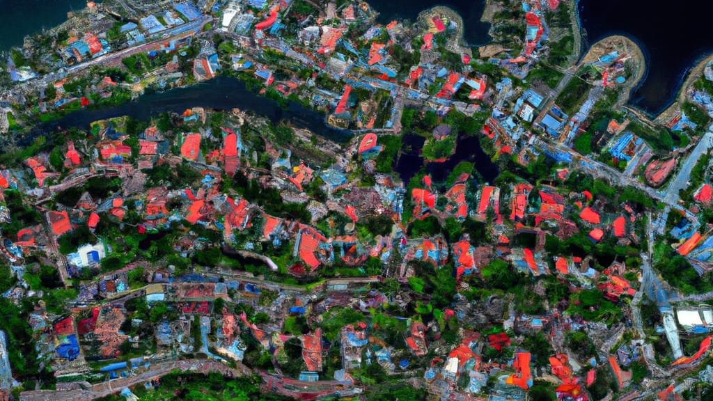 The Villages, Florida painted from the sky