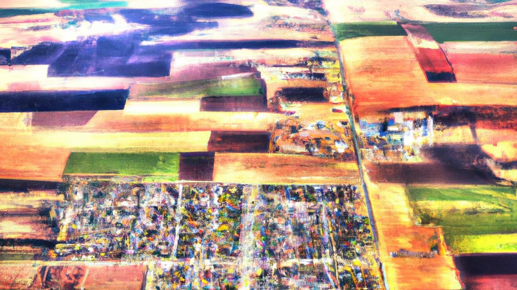 Thornton, Illinois painted from the sky