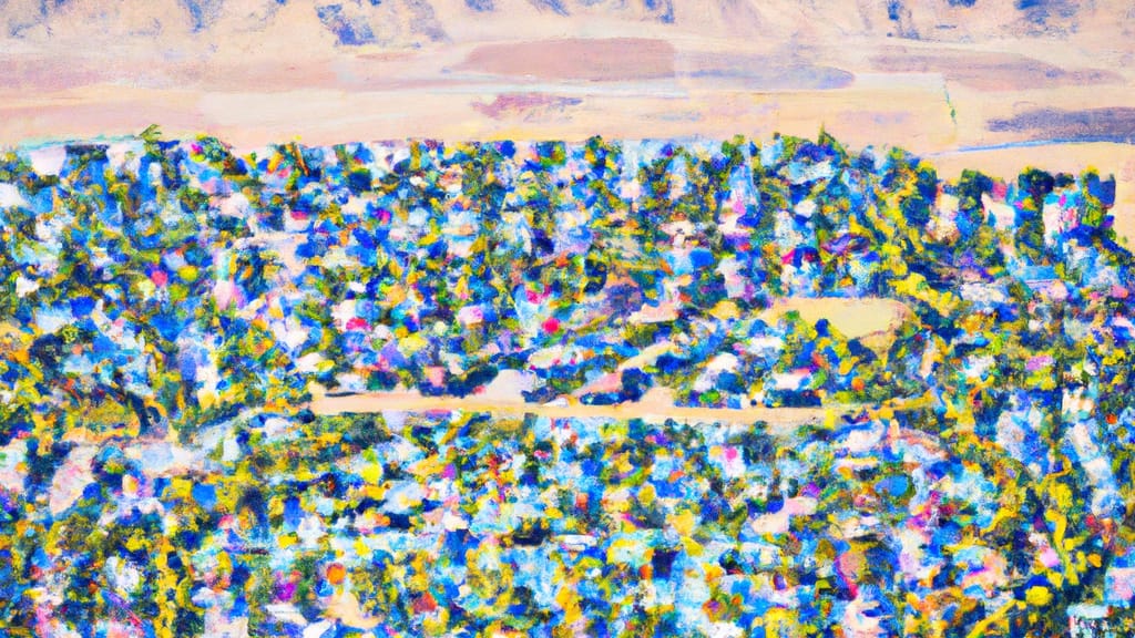 Thousand Palms, California painted from the sky