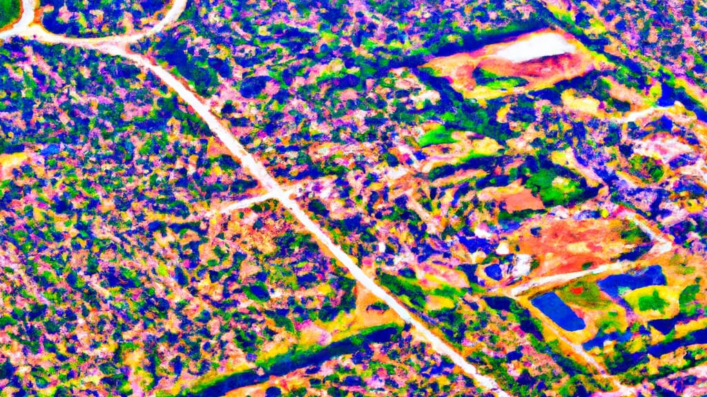 Tomball, Texas painted from the sky
