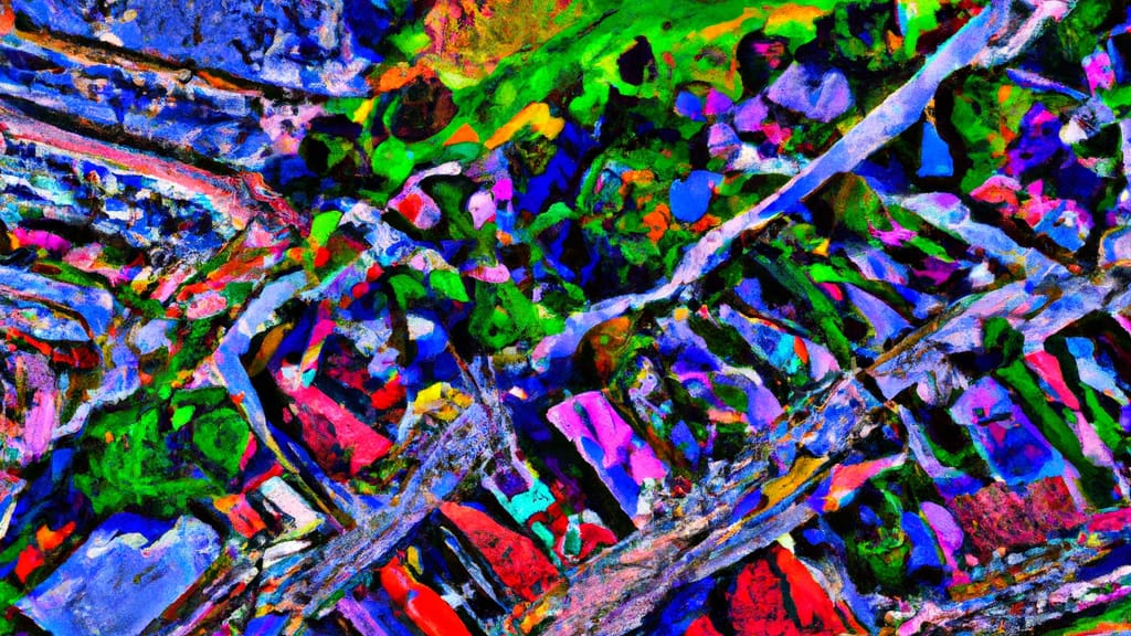 Trussville, Alabama painted from the sky