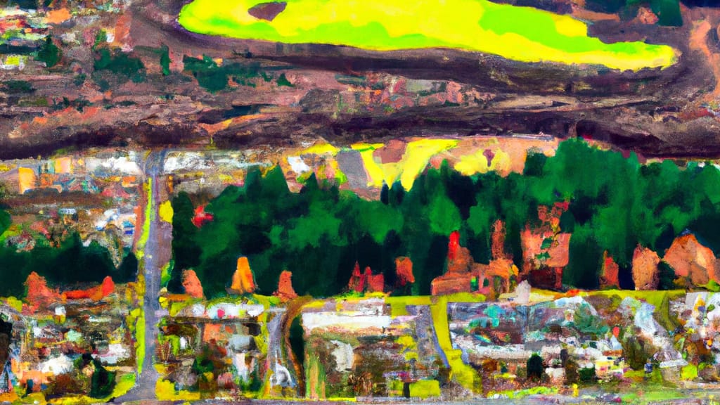 Tualatin, Oregon painted from the sky
